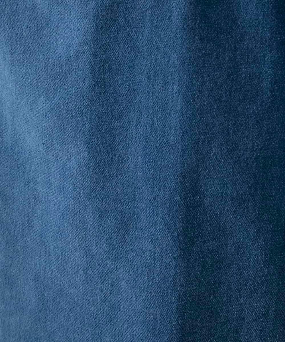 ZMBAE31190 al'aise modulation(アレーズモジュレーション) デニムカラーベロアデザインシャツ ライトブルー