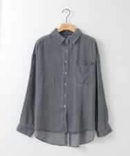 ZMBAE35150 al'aise modulation(アレーズモジュレーション) バックボタンデニムシャツ ブラック