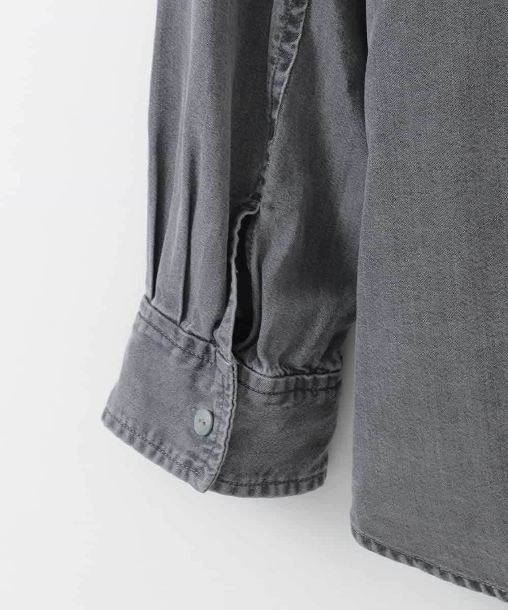 ZMBAE35150 al'aise modulation(アレーズモジュレーション) バックボタンデニムシャツ ブラック