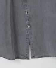 ZMBAE35150 al'aise modulation(アレーズモジュレーション) バックボタンデニムシャツ ブラック