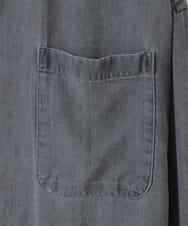 ZMBAE35150 al'aise modulation(アレーズモジュレーション) バックボタンデニムシャツ ブラック