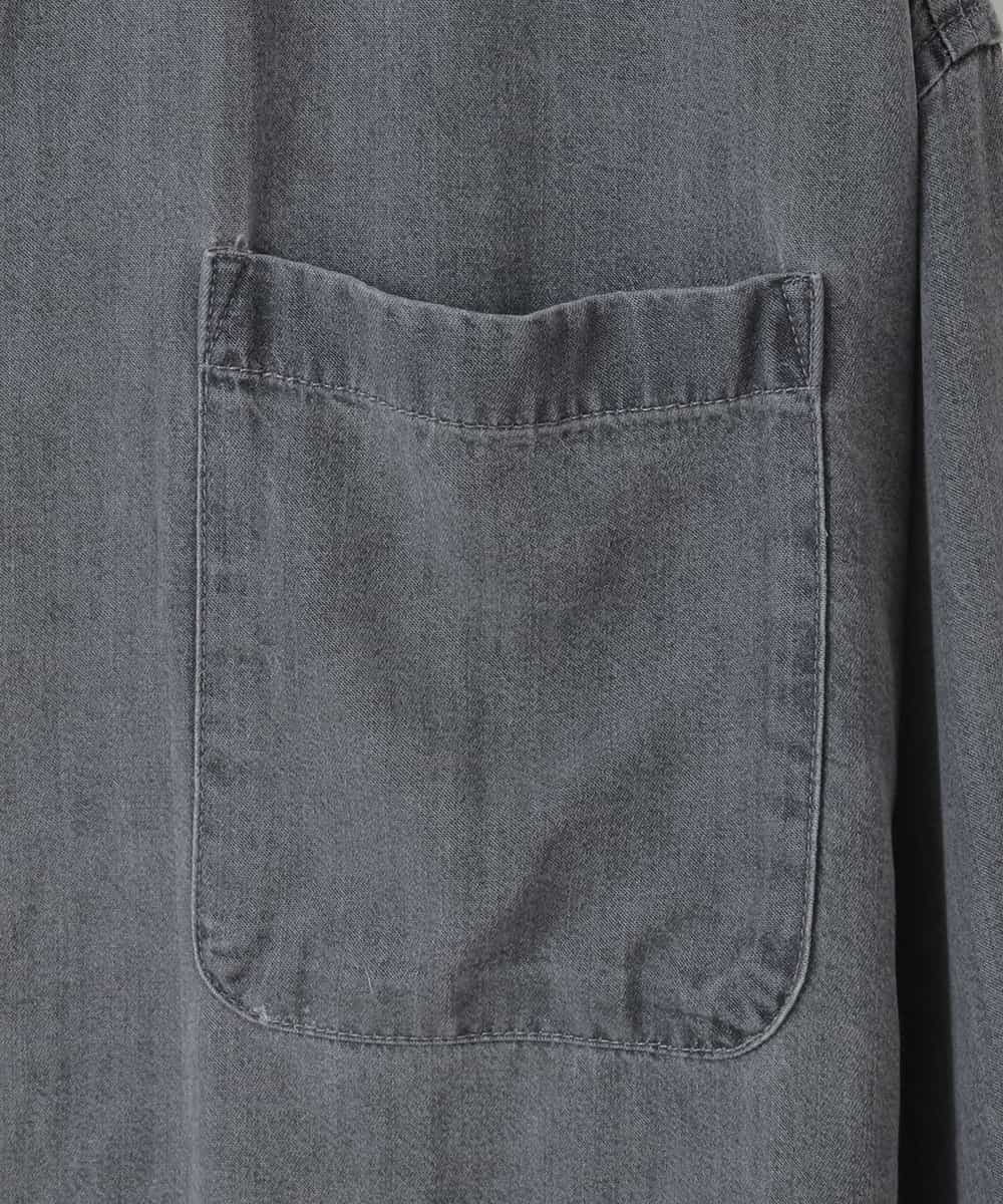 ZMBAE35150 al'aise modulation(アレーズモジュレーション) バックボタンデニムシャツ ブラック