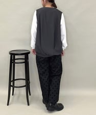 ZMBAE38150 al'aise modulation(アレーズモジュレーション) 【セットアップ対応】タックデザインボリュームシルエットベスト ダークグレー