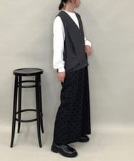 ZMBAE38150 al'aise modulation(アレーズモジュレーション) 【セットアップ対応】タックデザインボリュームシルエットベスト ダークグレー