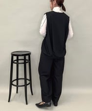 ZMBAE38150 al'aise modulation(アレーズモジュレーション) 【セットアップ対応】タックデザインボリュームシルエットベスト ブラック