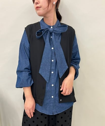 ZMBAE38150 al'aise modulation 【セットアップ対応】タックデザインボリュームシルエットベスト