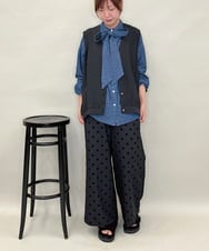 ZMBAE38150 al'aise modulation(アレーズモジュレーション) 【セットアップ対応】タックデザインボリュームシルエットベスト ブラック