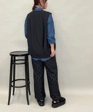 ZMBAE38150 al'aise modulation(アレーズモジュレーション) 【セットアップ対応】タックデザインボリュームシルエットベスト ブラック