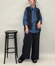 ZMBAE38150 al'aise modulation(アレーズモジュレーション) 【セットアップ対応】タックデザインボリュームシルエットベスト ブラック