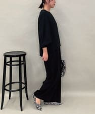 ZMBAE39158 al'aise modulation(アレーズモジュレーション) 【セットアップ対応】ギャザーアクセントデザインブラウス ブラック