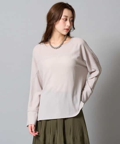 ZMBAH24110 al'aise modulation ドロップショルダー切り替えブラウス