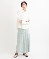 ZMBEB07170 al'aise modulation(アレーズモジュレーション) ニット襟デザインシャツ ホワイト