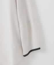 ZMBEE01099 al'aise modulation(アレーズモジュレーション) 【洗える】バイカラーパイピングシアーブラウス ライトグレー