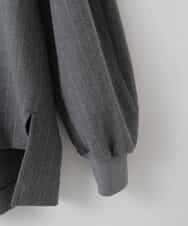 ZMBEE03148 al'aise modulation(アレーズモジュレーション) ピンストライプキーネックプルオーバー ダークグレー