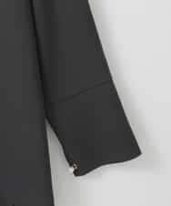 ZMBEE04140 al'aise modulation(アレーズモジュレーション) アシメパールスキッパーブラウス ブラック