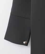 ZMBEE04140 al'aise modulation(アレーズモジュレーション) アシメパールスキッパーブラウス ブラック