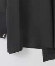 ZMBEE04140 al'aise modulation(アレーズモジュレーション) アシメパールスキッパーブラウス ブラック