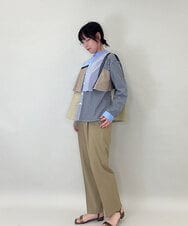 ZMBEE06140 al'aise modulation(アレーズモジュレーション) ドッキング配色ブラウス ベージュ