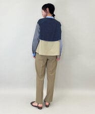 ZMBEE06140 al'aise modulation(アレーズモジュレーション) ドッキング配色ブラウス ベージュ