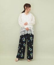 ZMBEE07150 al'aise modulation(アレーズモジュレーション) 裾レースシアーシャツ アイボリー
