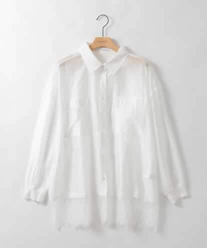 ZMBEE07150 al'aise modulation 裾レースシアーシャツ