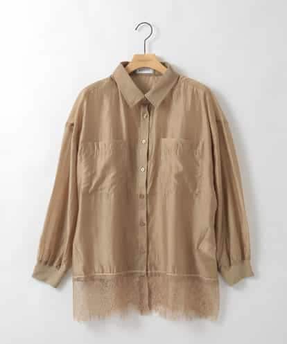 ZMBEE07150 al'aise modulation 裾レースシアーシャツ