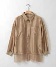 ZMBEE07150 al'aise modulation(アレーズモジュレーション) 裾レースシアーシャツ ベージュ