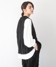 ZMBEE08079 al'aise modulation(アレーズモジュレーション) カットジョーゼットクルーネックブラウス アイボリー