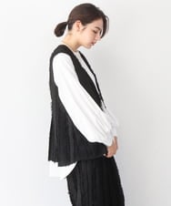 ZMBEE08079 al'aise modulation(アレーズモジュレーション) カットジョーゼットクルーネックブラウス アイボリー