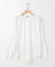 ZMBEE08079 al'aise modulation(アレーズモジュレーション) カットジョーゼットクルーネックブラウス アイボリー