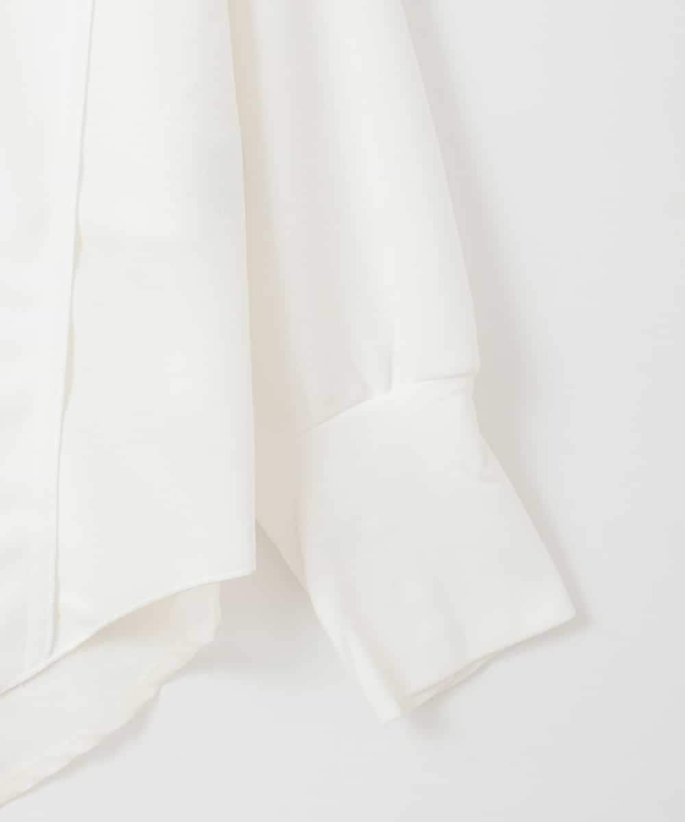 ZMBEE08079 al'aise modulation(アレーズモジュレーション) カットジョーゼットクルーネックブラウス アイボリー