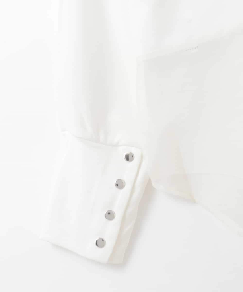 ZMBEE08079 al'aise modulation(アレーズモジュレーション) カットジョーゼットクルーネックブラウス アイボリー