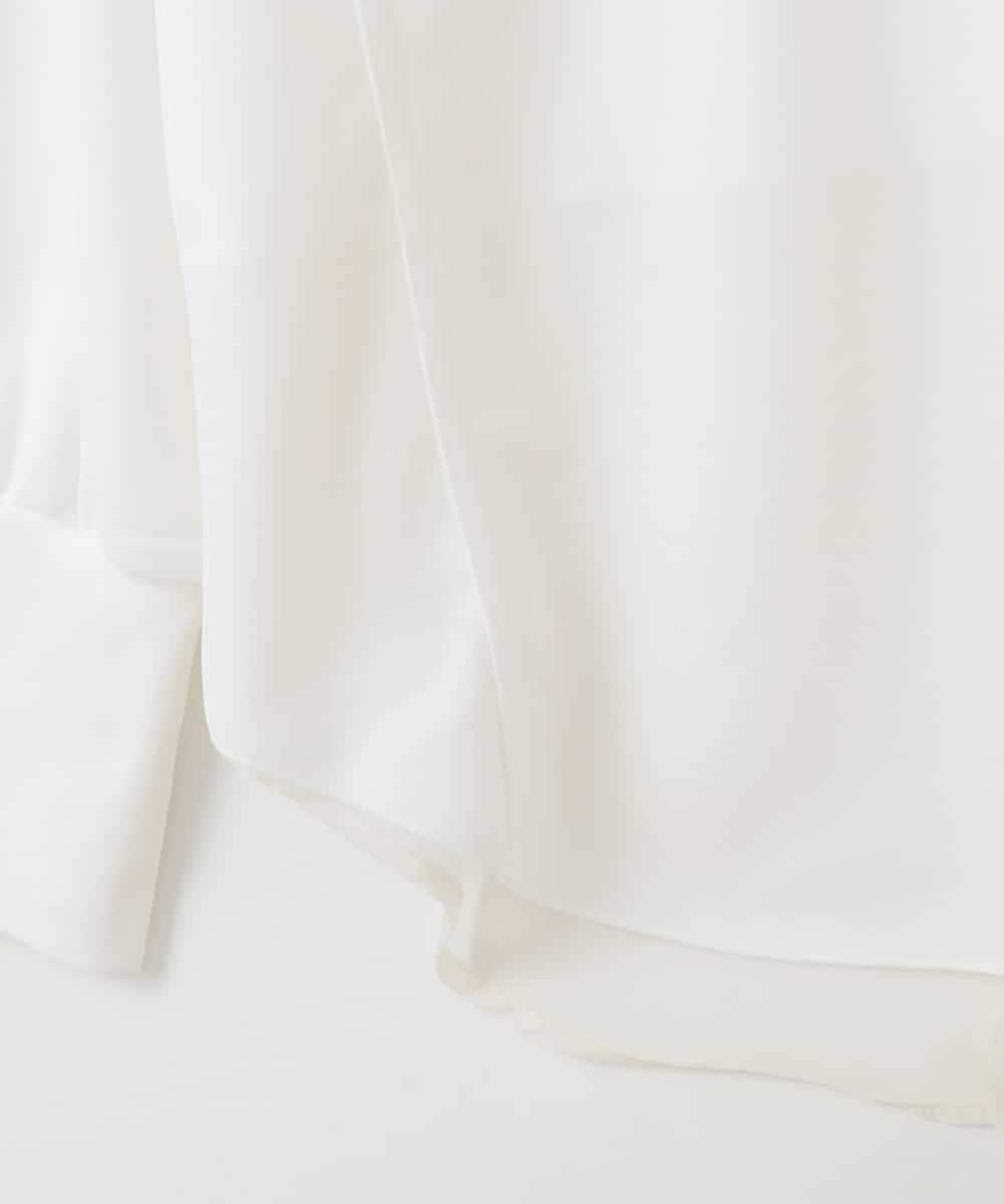 ZMBEE08079 al'aise modulation(アレーズモジュレーション) カットジョーゼットクルーネックブラウス アイボリー