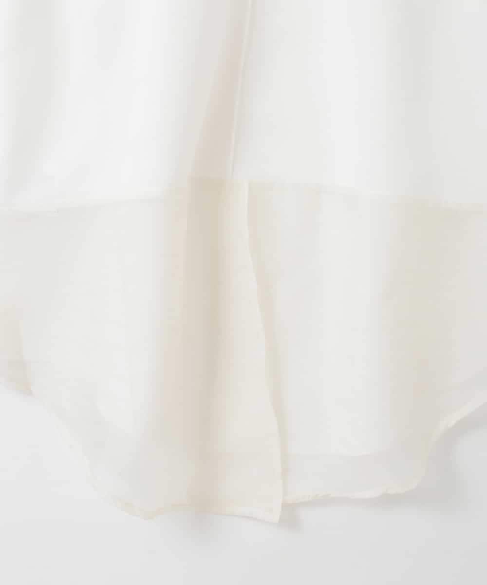 ZMBEE08079 al'aise modulation(アレーズモジュレーション) カットジョーゼットクルーネックブラウス アイボリー