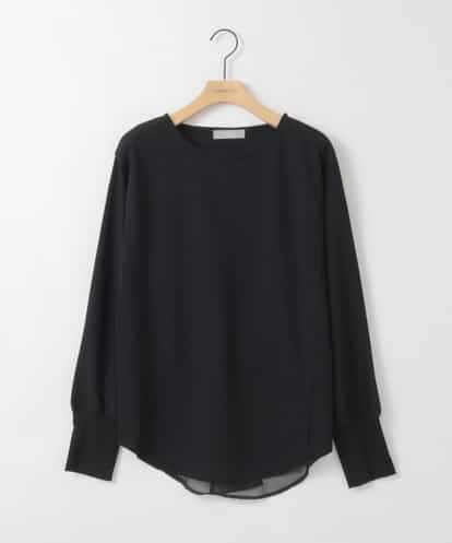 ZMBEE08079 al'aise modulation カットジョーゼットクルーネックブラウス