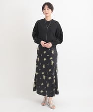 ZMBGB20120 al'aise modulation(アレーズモジュレーション) レースアクセントブラウス ブラック