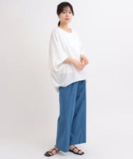 ZMBGB28120 al'aise modulation(アレーズモジュレーション) 【日本製】バックタックコクーンブラウス ホワイト