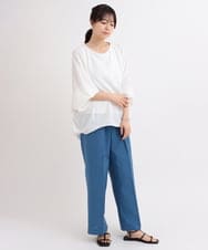 ZMBGB28120 al'aise modulation(アレーズモジュレーション) 【日本製】バックタックコクーンブラウス ホワイト