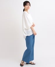 ZMBGB28120 al'aise modulation(アレーズモジュレーション) 【日本製】バックタックコクーンブラウス ホワイト