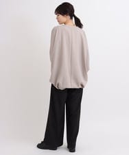ZMBGB28120 al'aise modulation(アレーズモジュレーション) 【日本製】バックタックコクーンブラウス ライトグレー
