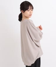 ZMBGB28120 al'aise modulation(アレーズモジュレーション) 【日本製】バックタックコクーンブラウス ライトグレー