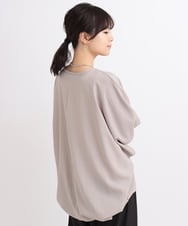 ZMBGB28120 al'aise modulation(アレーズモジュレーション) 【日本製】バックタックコクーンブラウス ライトグレー