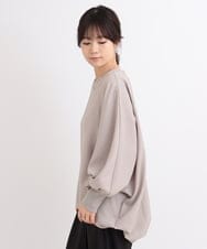 ZMBGB28120 al'aise modulation(アレーズモジュレーション) 【日本製】バックタックコクーンブラウス ライトグレー