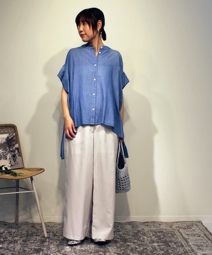 ZMBGB42139  ニュアンスヘムシアーデニムシャツ