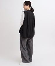 ZMBGB47150 al'aise modulation(アレーズモジュレーション) 【セットアップ対応】裾タックコクーンシルエットベスト ブラック
