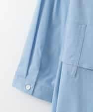 ZMBGE10129 al'aise modulation(アレーズモジュレーション) 【洗える】ティアードフレアブラウス ブルー