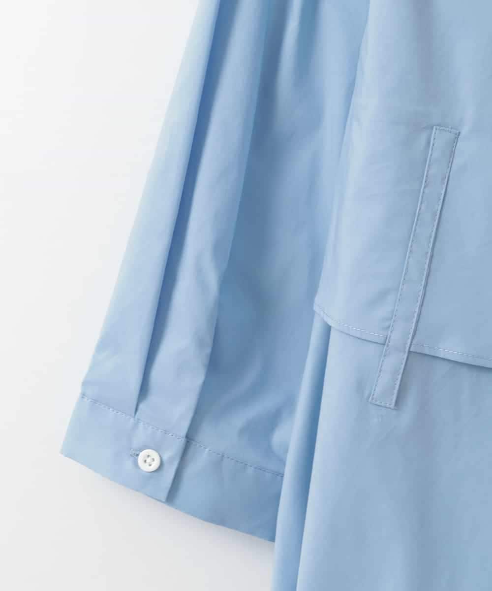 ZMBGE10129 al'aise modulation(アレーズモジュレーション) 【洗える】ティアードフレアブラウス ブルー