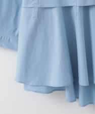 ZMBGE10129 al'aise modulation(アレーズモジュレーション) 【洗える】ティアードフレアブラウス ブルー