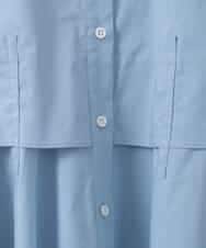 ZMBGE10129 al'aise modulation(アレーズモジュレーション) 【洗える】ティアードフレアブラウス ブルー