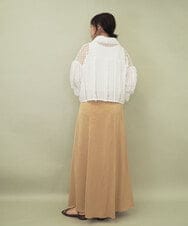 ZMBGE11140 al'aise modulation(アレーズモジュレーション) フラワーレースオーバーシルエットシャツ ホワイト